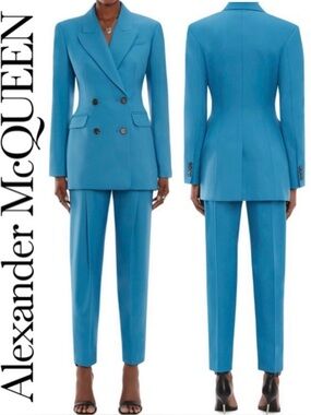 Alexander McQueen Double-breasted Blazer & Pant Set